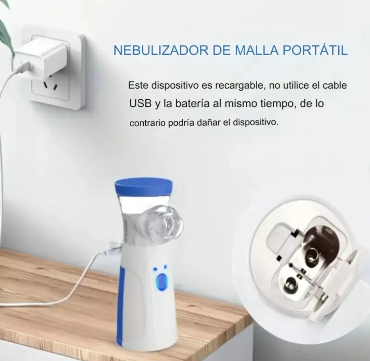 Nebulizador Portátil Inhalador – Inhalador Silencioso para Adultos y Niños